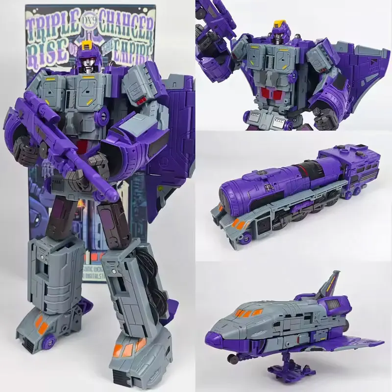 En STOCK transformación G1 DX9 D05 Astrotrain tren grande Chigurh DX9 Triplee/Changer Thomas figura de acción Robot juguete para regalo