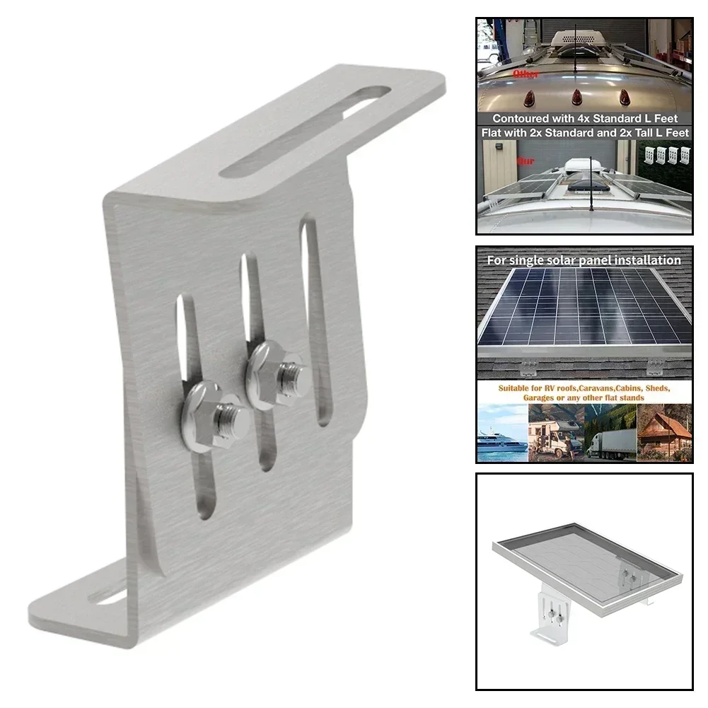 

PV Premium Aluminum Alloy RV Solar Panel L-shaped Brackets For Versatile Adjustable Photovoltaic Products Versatile Installatio