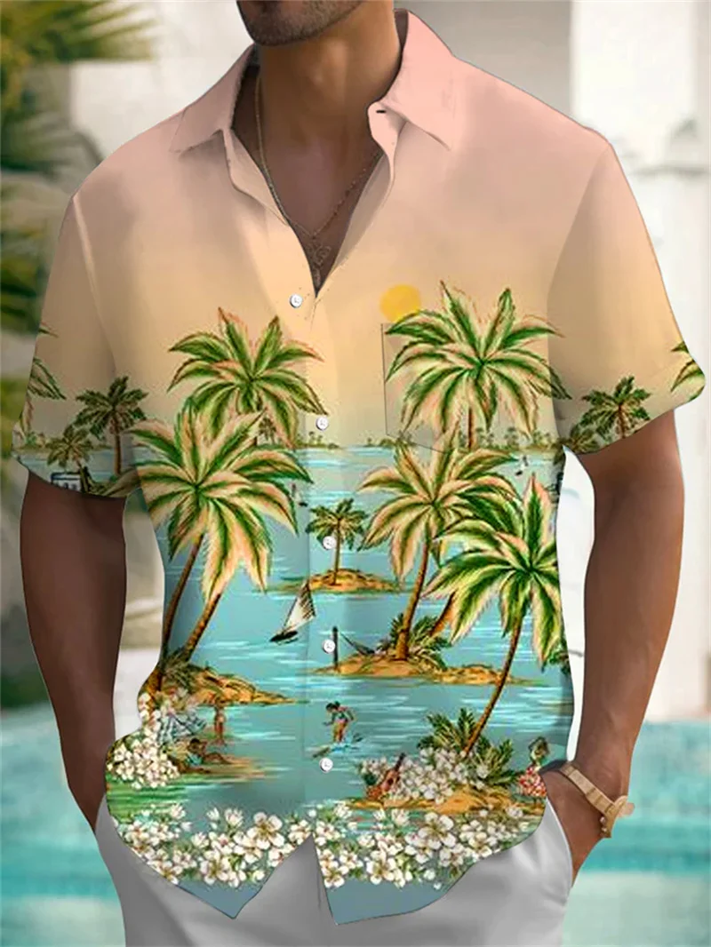New Hawaiian Shirt Beach Summer Custom Hawaiian Shirt 3D Printed Men's Shirt Hip Hop Shirt