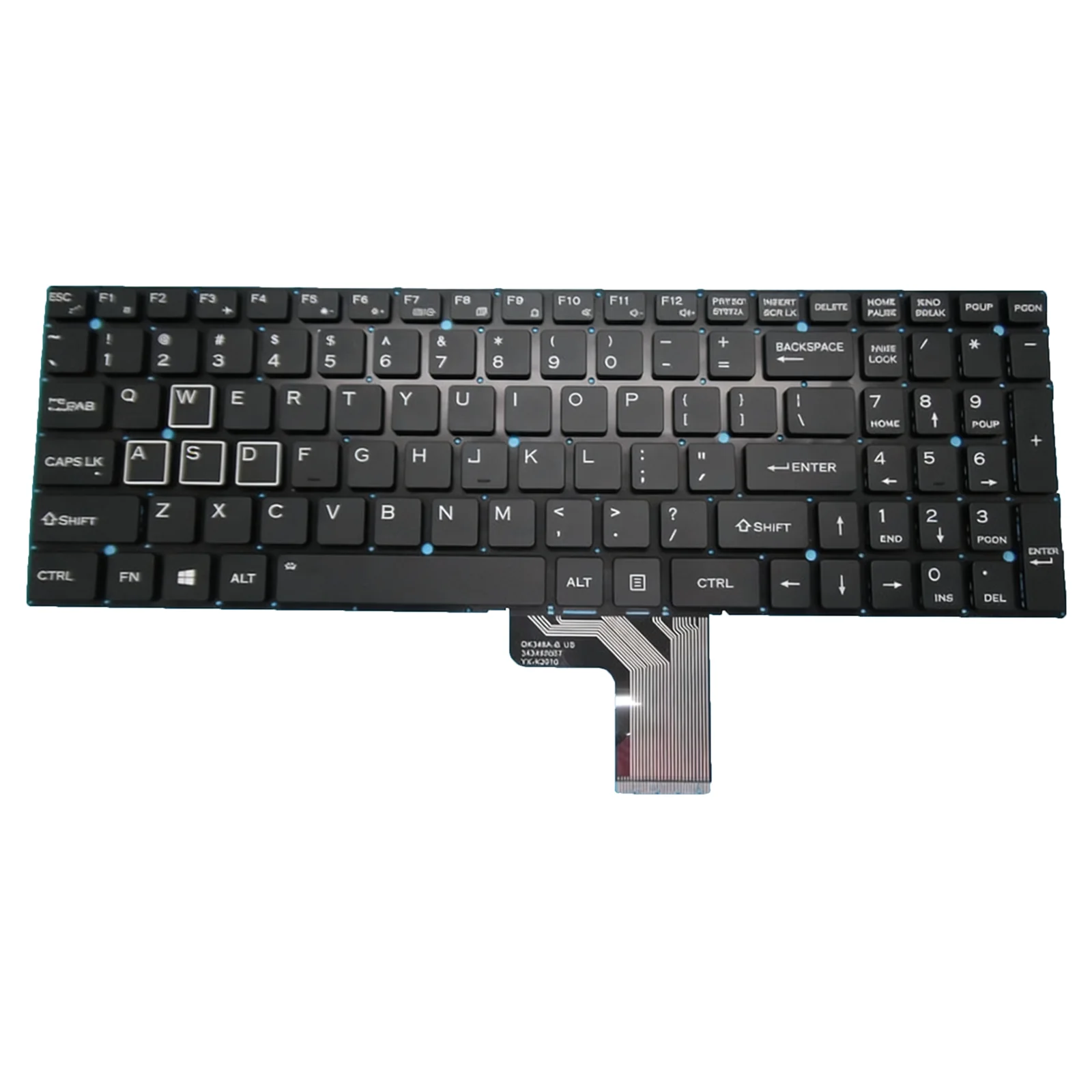 

US layout for PN DK348A-B 343480020 343480007 YX-K2010 DK348H-B laptop backlit keyboard