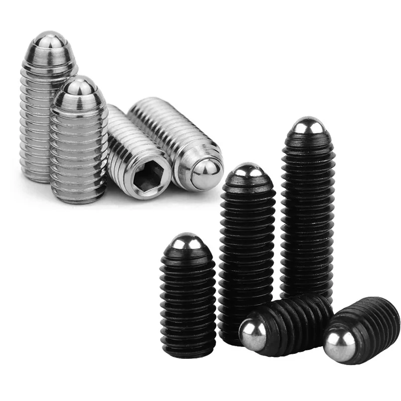 2/10 M2.5 M3 M4 M5 M6 M8-M12 Black Grade 12.9 304 stainless steel Hex Socket Allen Spring Ball Plunger Grub Point Set Screw Bolt