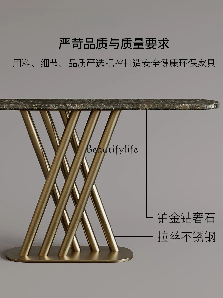 طاولة مدخل فاخرة وخفيفة وحديثة وطاولة عرض نهائية من الرخام الطبيعي