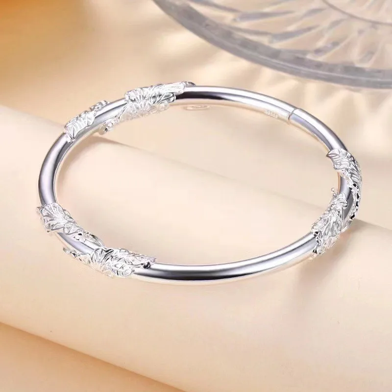 Women's Adjustable Stainless Steel Teardrop Bangle Bracelet