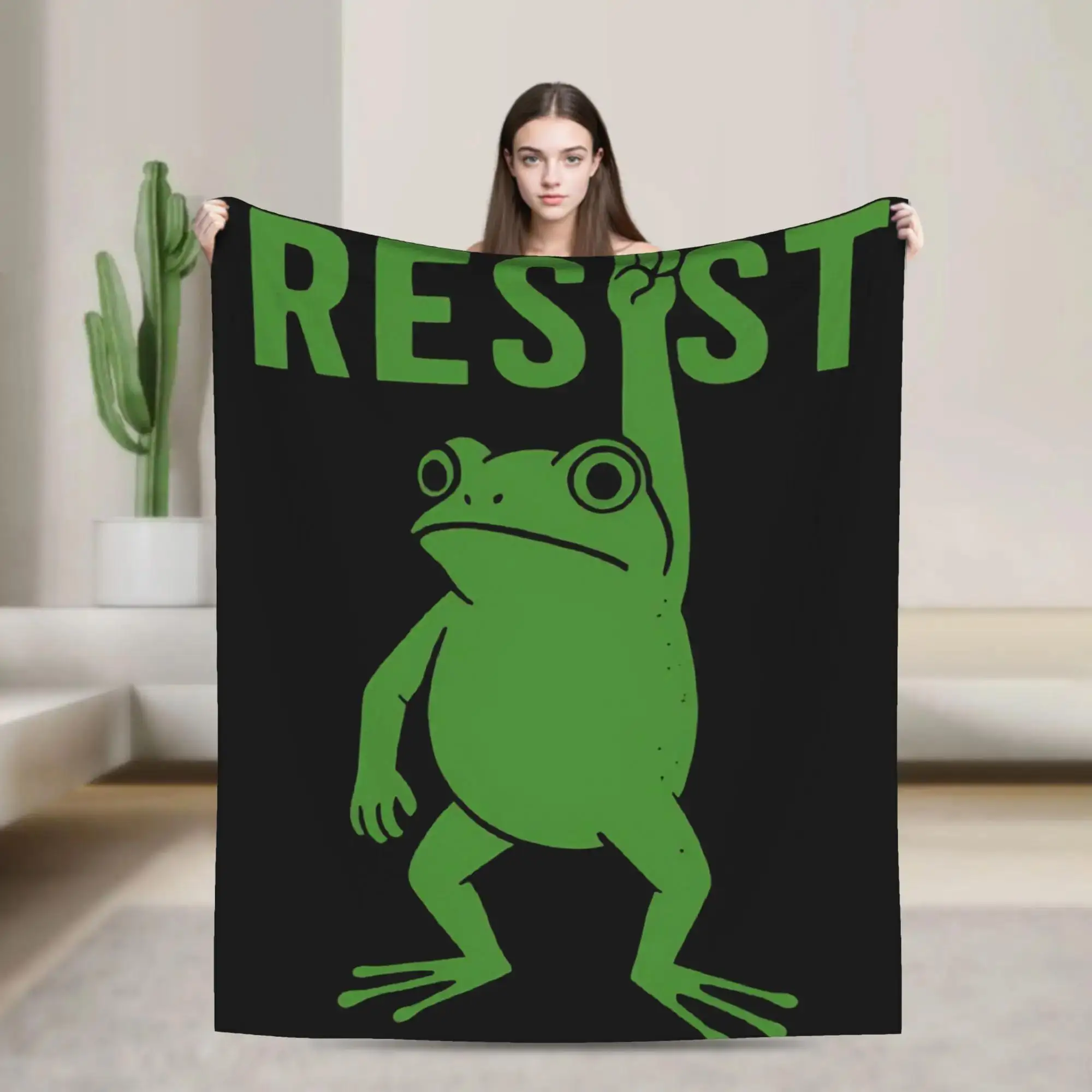 

Мягкое фланелевое одеяло для кровати, дивана, софт-плед с принтом Portland Frog Protest, дорожный плед, покрывало