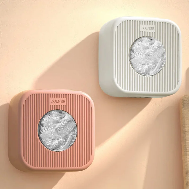 Wall-Mounted Disposable Plastic Wrap Storage Box Punch-Free Fresh-Keeping Bag Finishing Box Multi-Functional Dispenser Box