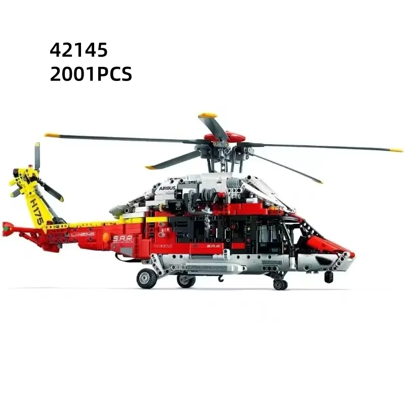 42145 Technical Airbus H175 Rescue Helicopter Model Assembly Model Gift 2001PCS Brick Children's Educational Toy
