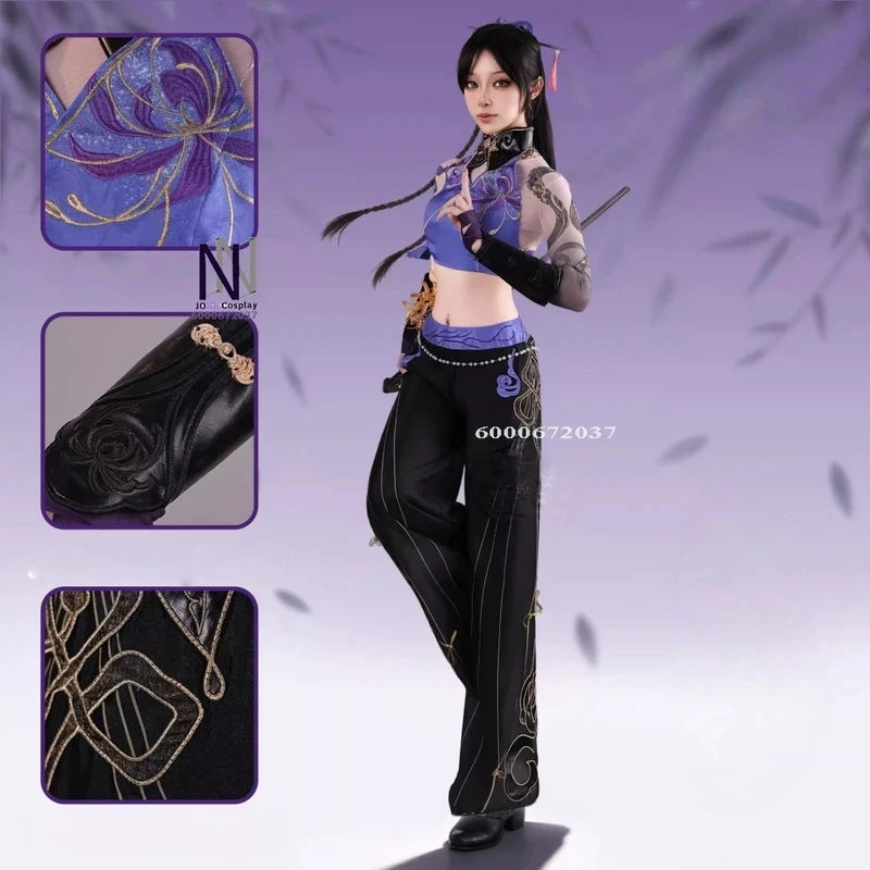 

ABC123Hot Game Naraka: Bladepoint Cosplay Martial Legacy Costume Anime Ning Hongye Role Playing Outfit Women Adult Comicx,3;b'2.