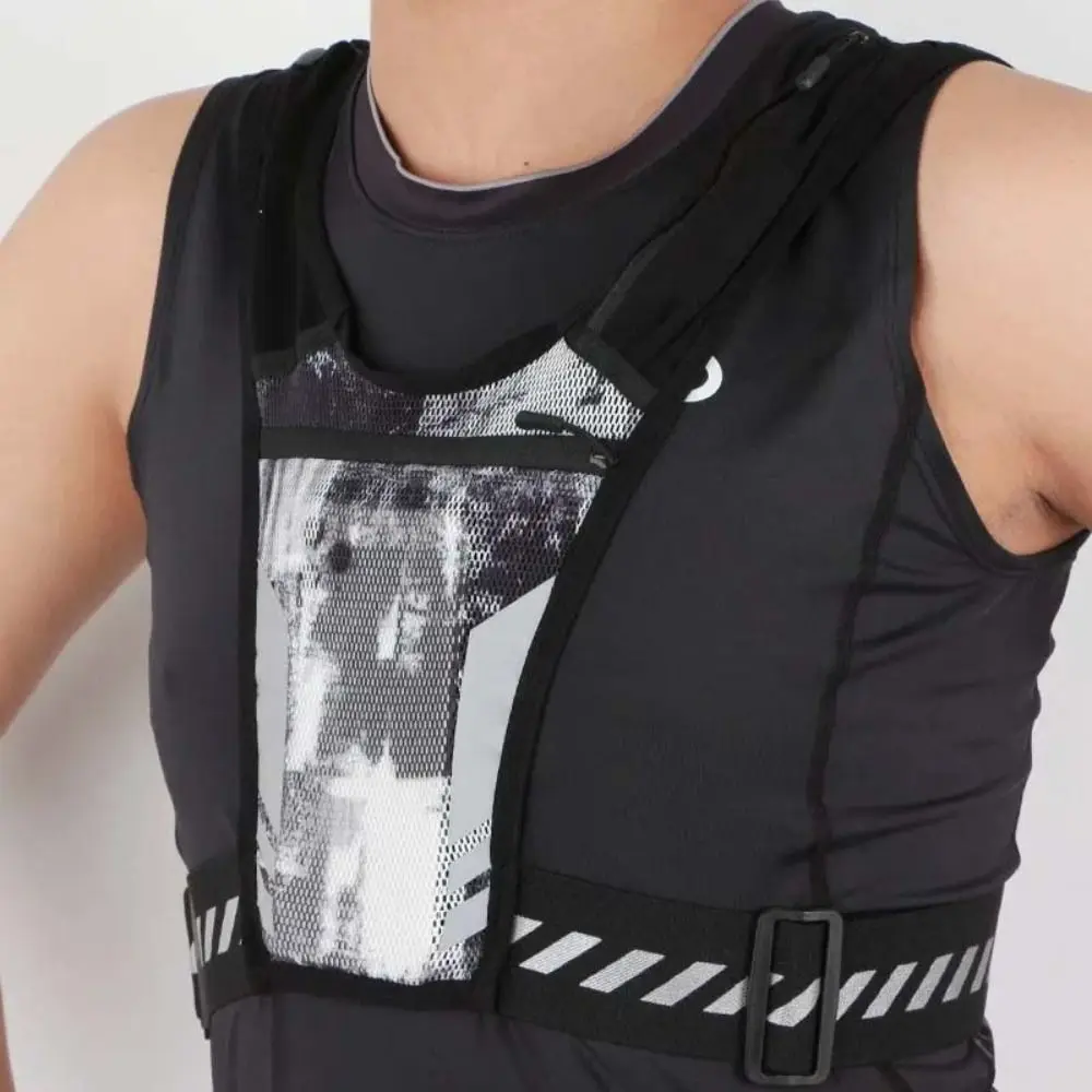 Ransel Lari Reflektif Ringan Tas Kartu Saku Ritsleting Rompi Olahraga Lari Tempat Ponsel Lari Sejuk