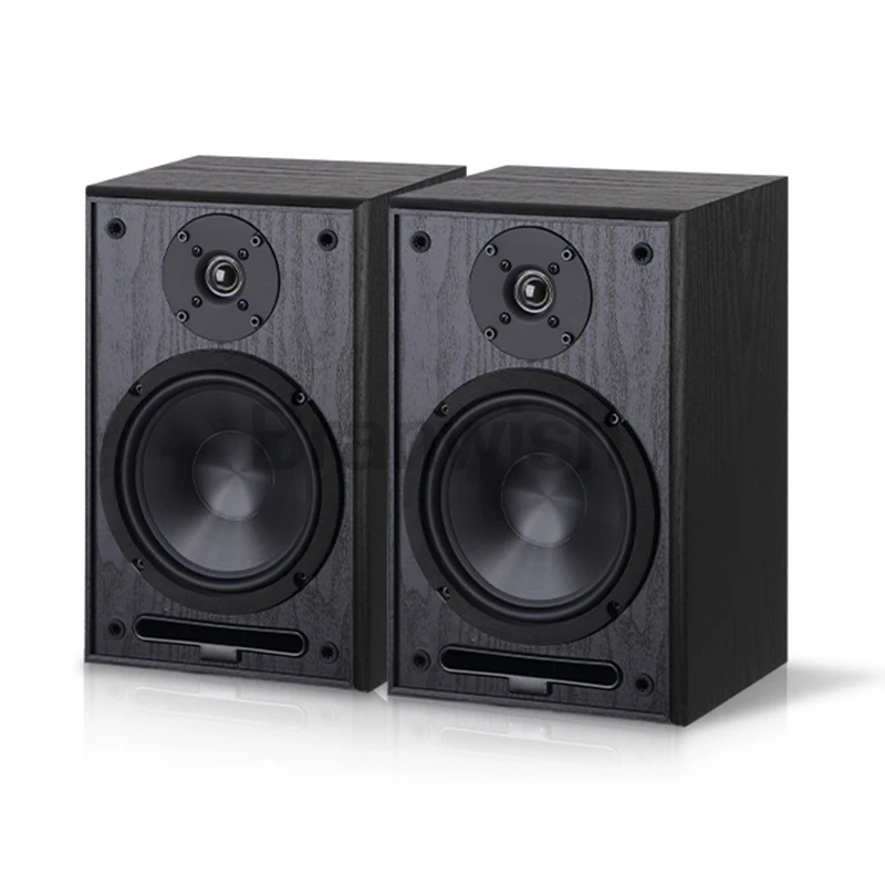 6.5 Inch Subwoofer 100W*2 Power Speaker Passive Bookshelf Speaker Two-Way Surround Sound Desktop HiFi Speaker Sound Box Speaker