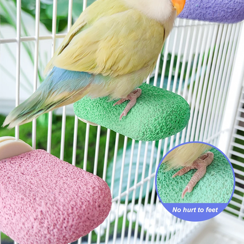 Bird Stand Toy for Parrot Squirrel Hamster Calcium Milk Molar Platform Board Parrot Jumping Platform Grinding Stone Chew Toy