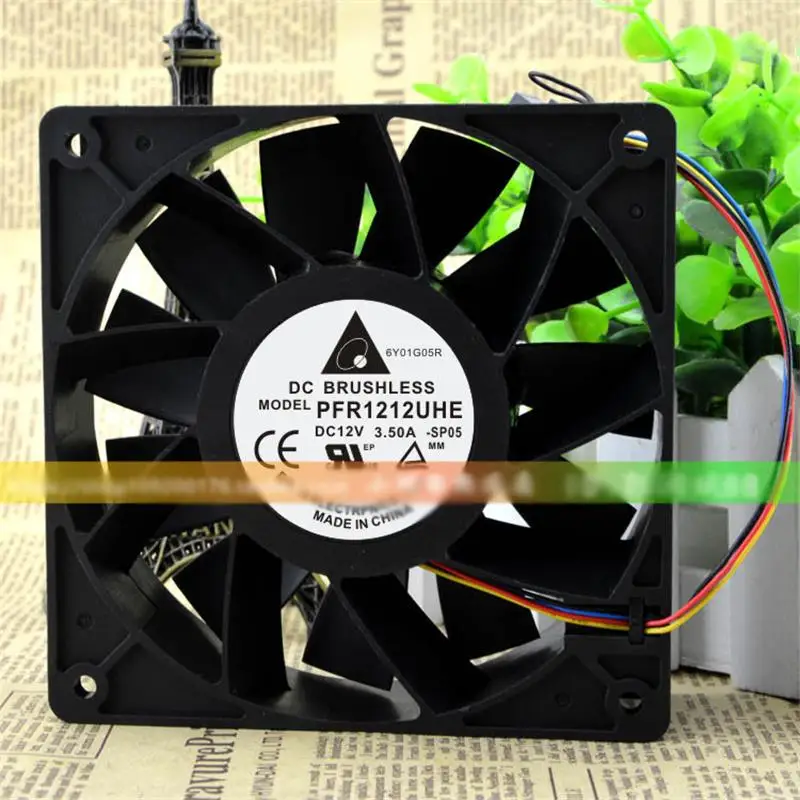 New Cooling Fan Original For Delta PFR1212UHE 12038 12V 3.5A 4-Wire PWM Server Violent Cooling Fan