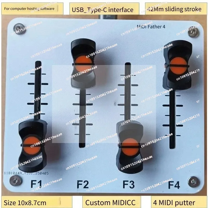 

Подходит для информации, USB-интерфейса, контроллер программного обеспечения для музыкального хоста, 4-канальный MIDI-штоковый штовхатель, 42 мм, фейдер, индивидуальный CC