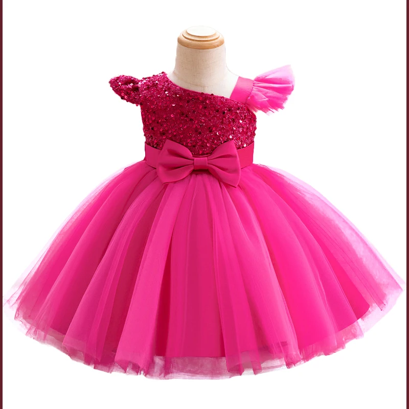 Robe d'été pour bébé fille, robe à fleurs violettes pour mariage, vert, fête d'anniversaire, 1, 2, 3, 4, 5 ans, rose