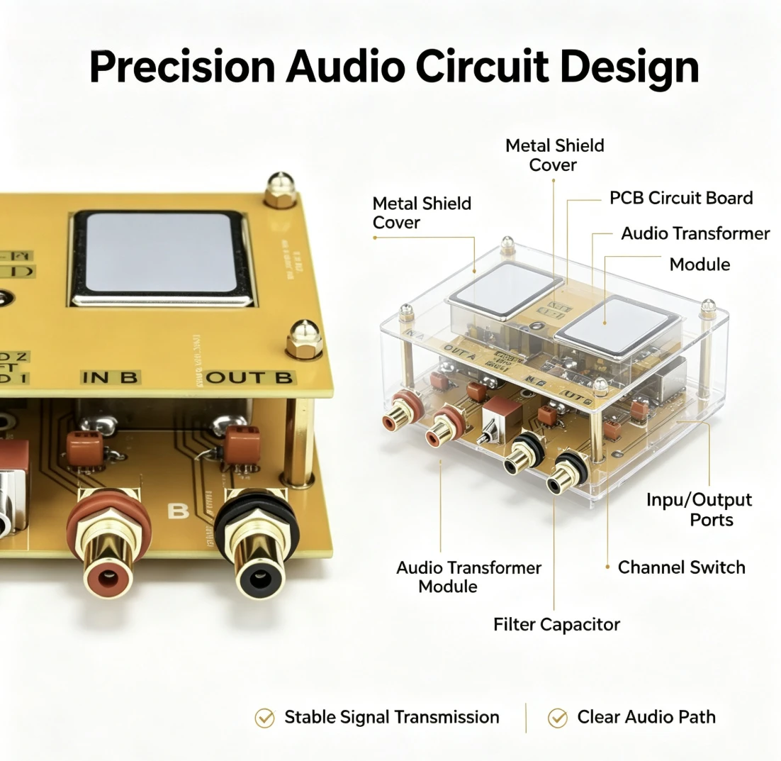 10k 600:600 Audio Transformer HiFi Signal Isolation Impedance Matching Phono Preamp Tube Amp DAC Vinyl Audiophile Upgrade