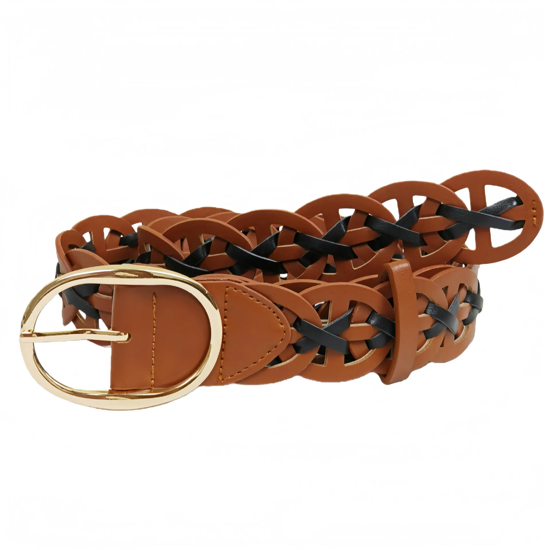 2026 New Fashion Braided Women's Belt Tight O-ring Buckle Belt With Skirt Versatile Denim Skirt Belt