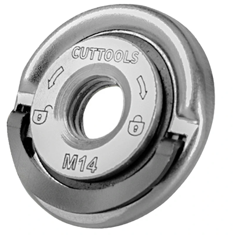 WFF Self-Locking Pressing Plate Grinder Quick Release Flange Nut Power Chuck Tools Universal M14 Thread Angle Grinder