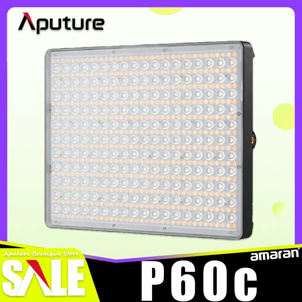 Aputure Amaran P60c Amaran P60x bicolor 2500K-7500K RGB Panel de luz LED para estudio de fotografía profesional en vivo