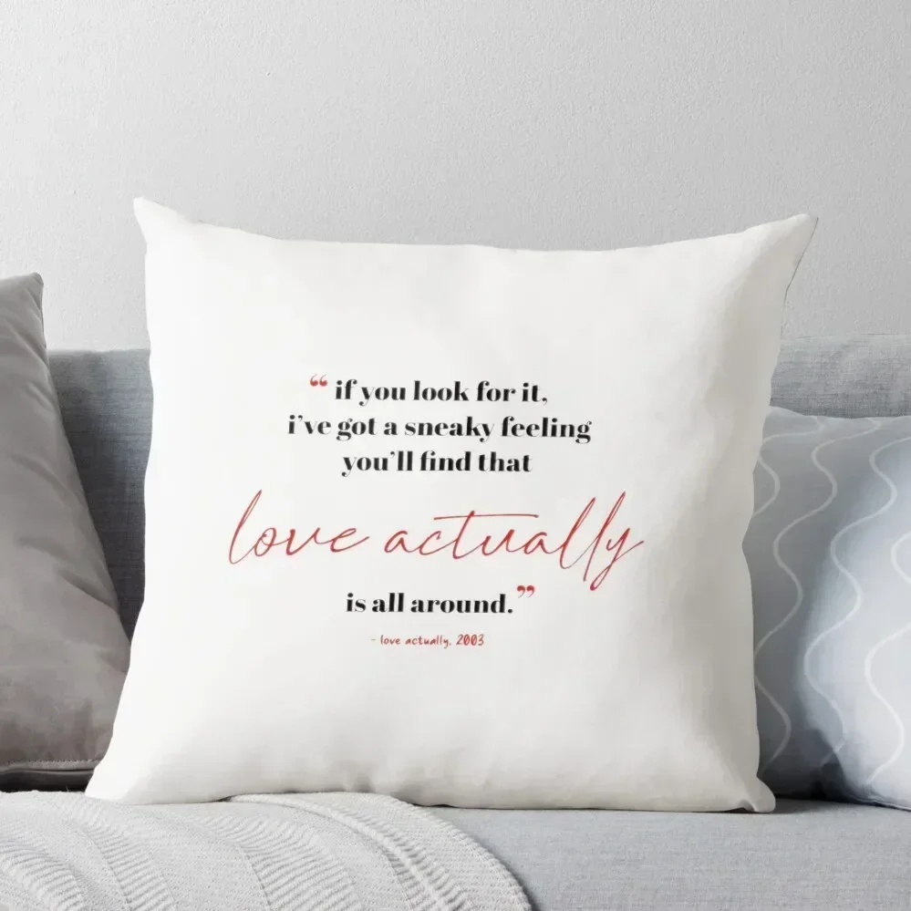 Love Actually Throw Pillow Luxury Pillow Case luxury home accessories Christmas Cushion For Home Plaid Sofa pillow