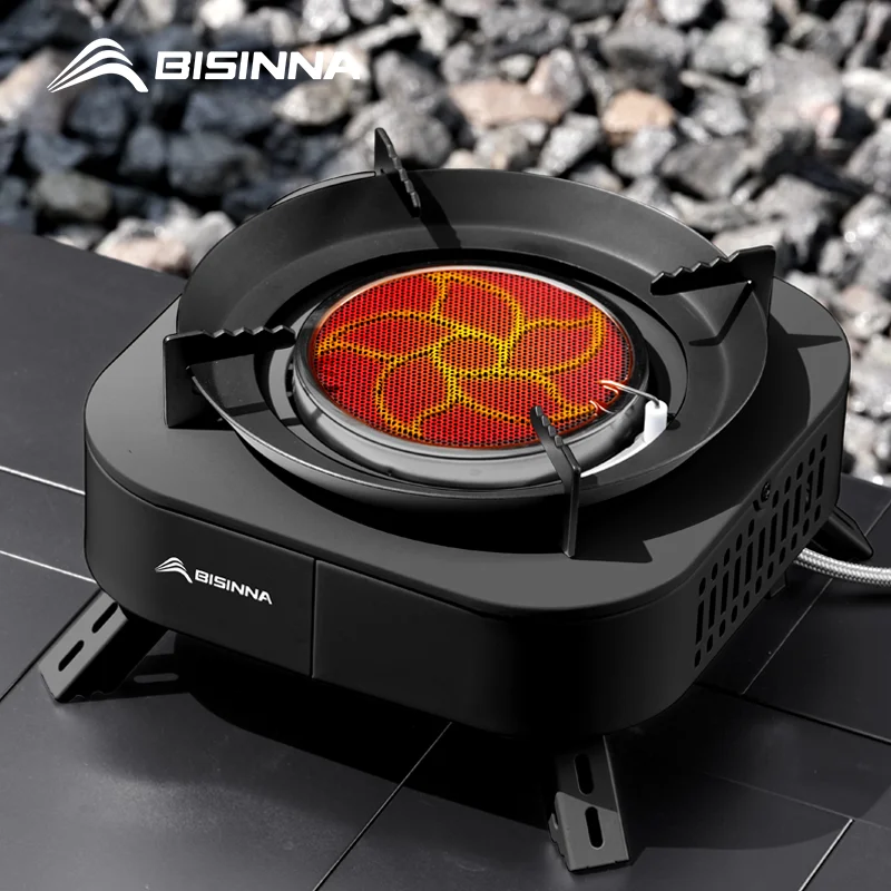【セール中】BISINNA キャンプ赤外線ストーブポータブル屋外ガスバーナー軽量 3200 ワットハイパワーストーブピクニックハイキングキャンプ用品