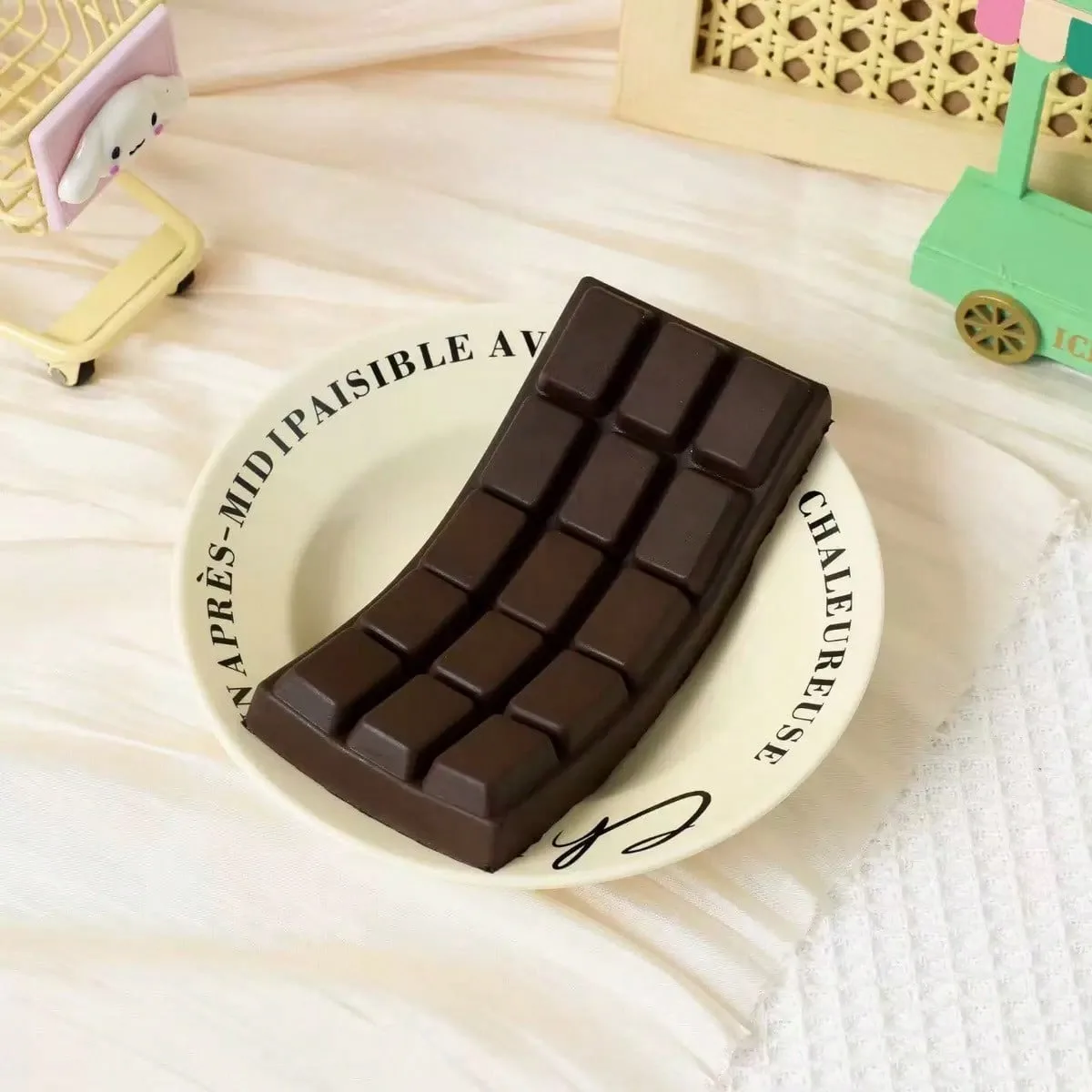 Slow Rebound Chocolate Scented Squeeze Toy - Realistic Food Sensory Stress Relief Toy, Suitable For Adults, TPR Material, Cute