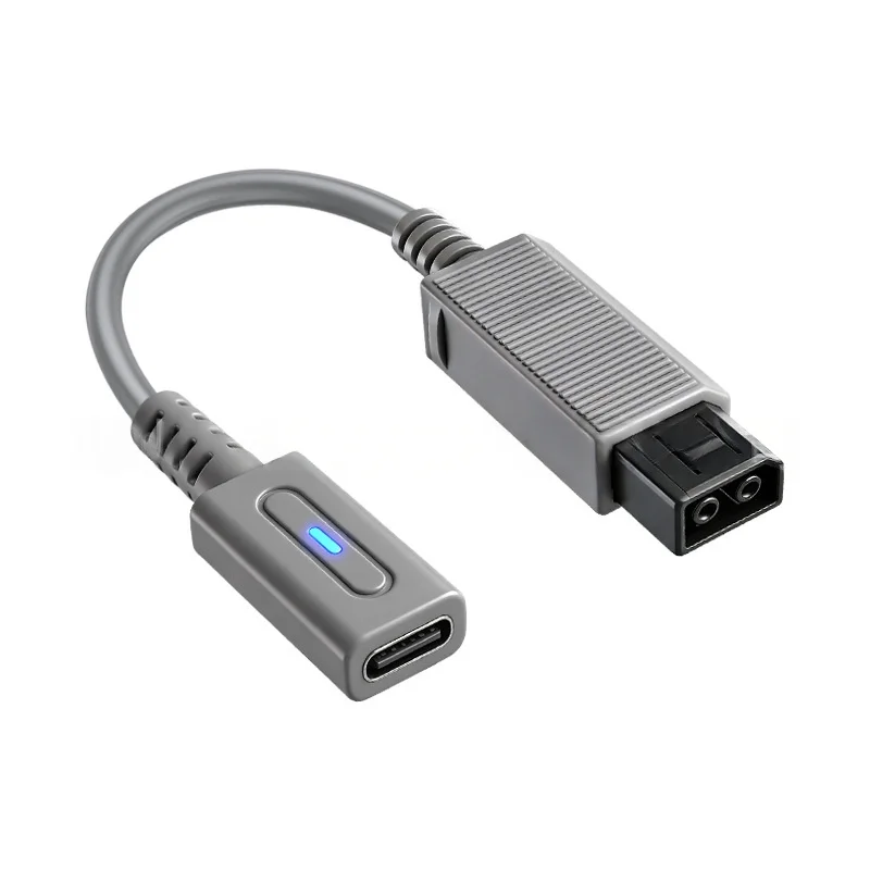 0,12m Ladekabel Typ-C Konvertierungsadapter für Wii-Spielkonsole PD-Stromladegerät Ladekonvertierungskabel Schwarzes Kabel