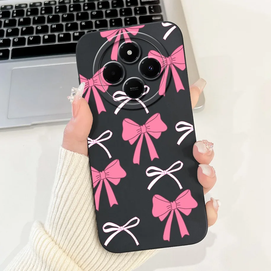 For Xiaomi Redmi 14C Case Redmi 14R Cover Popular Flower Soft Silicone Matte Fundas For Xiaomi Redmi A4 Redmi14C Poco C75 Bumper