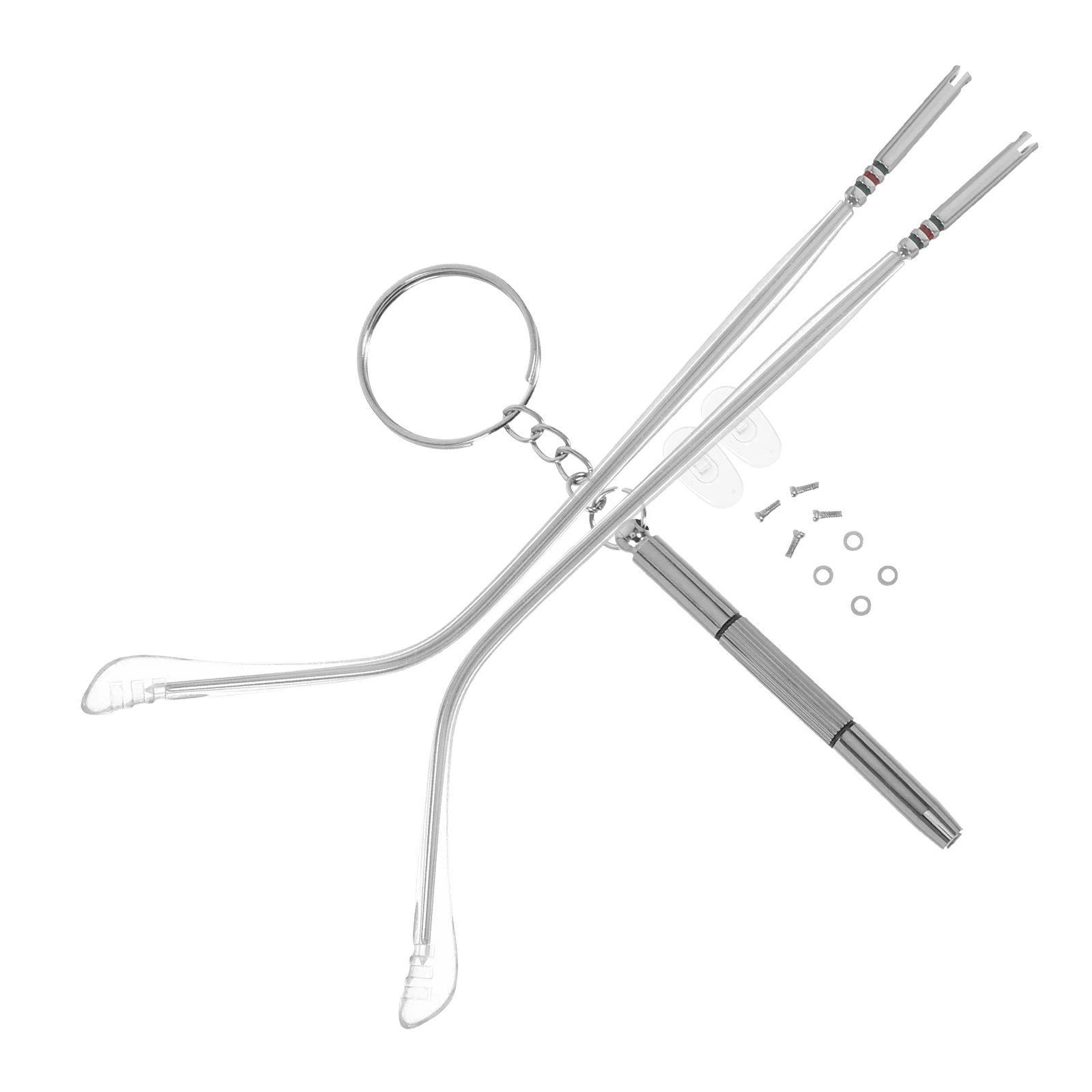 

1 Pair Metal Glasses Replacement Temple Arms Universal Fit For Eyeglass Sunglasses Frame Repair Durable Secure Silver Labor