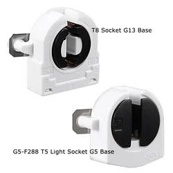 Soporte de luz fluorescente T5 T8, Base G5 G13, toma de lámpara de lápida no Shunted, CA 500V 2A para tubo fluorescente LED, 2-10 piezas, G5-F288