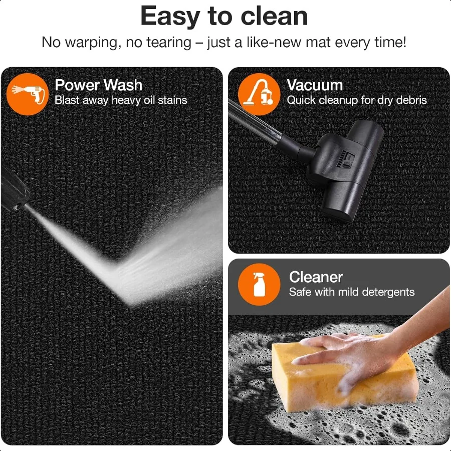 بوصة الثقيلة النفط مقاومة المرآب سيارة أسفل حصيرة قابلة لإعادة الاستخدام الطابق حامي 1 4 بوصة سميكة مطاط مقاوم للمياه دعم النفط امتصاص #3