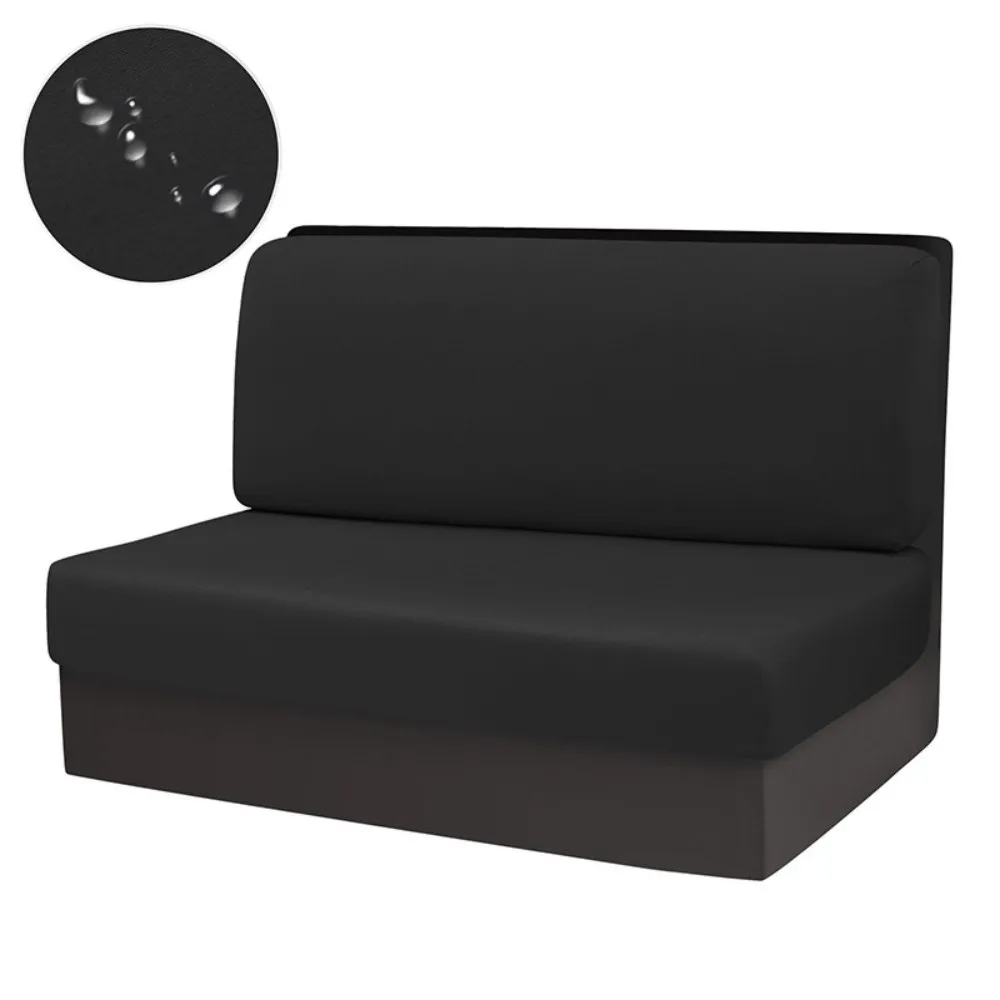 2pcs/set Stretch Fabric RV Dinette Cushion Covers Dust-Proof Soft Bench Backrest Slipcove Full Coverage Slip-on Design