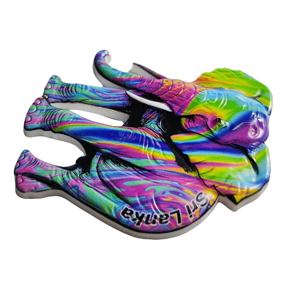 سريلانكا ثلاثية الأبعاد الفيل مغناطيس الثلاجة هدية تذكارية ، الراتنج اليدوية سريلانكا مغناطيس الثلاجة مجموعة ديكور المنزل