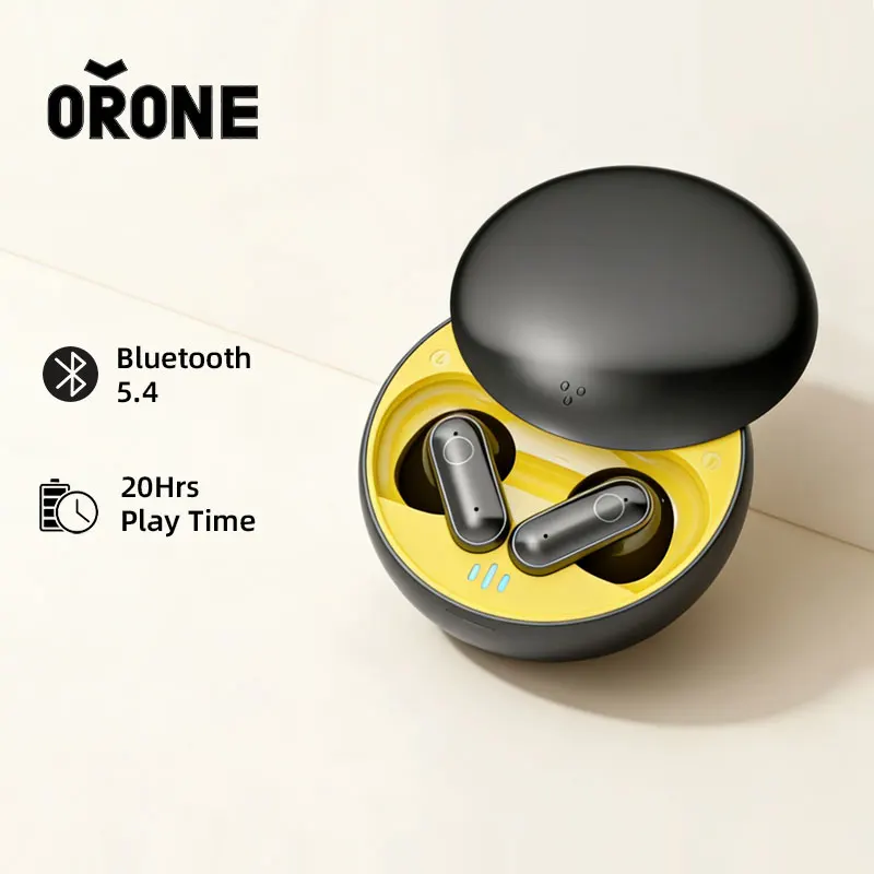 ORONE SK41 Semi In-Ear Wireless Earbuds Bluetooth 5.4 20H Playtime Lightweight Sports Headset Stereo Sound for Running & Workout