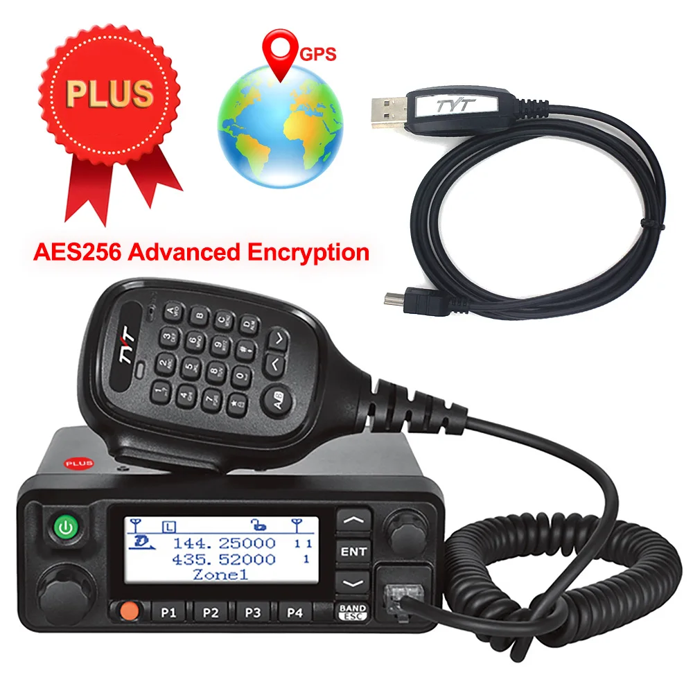 New TYT MD9600 Plus With AES256 Encryption DMR Digital Radio 50W MD-9600 PLUS Dual Band 136-174 & 400-480MHz Mobile Transceiver