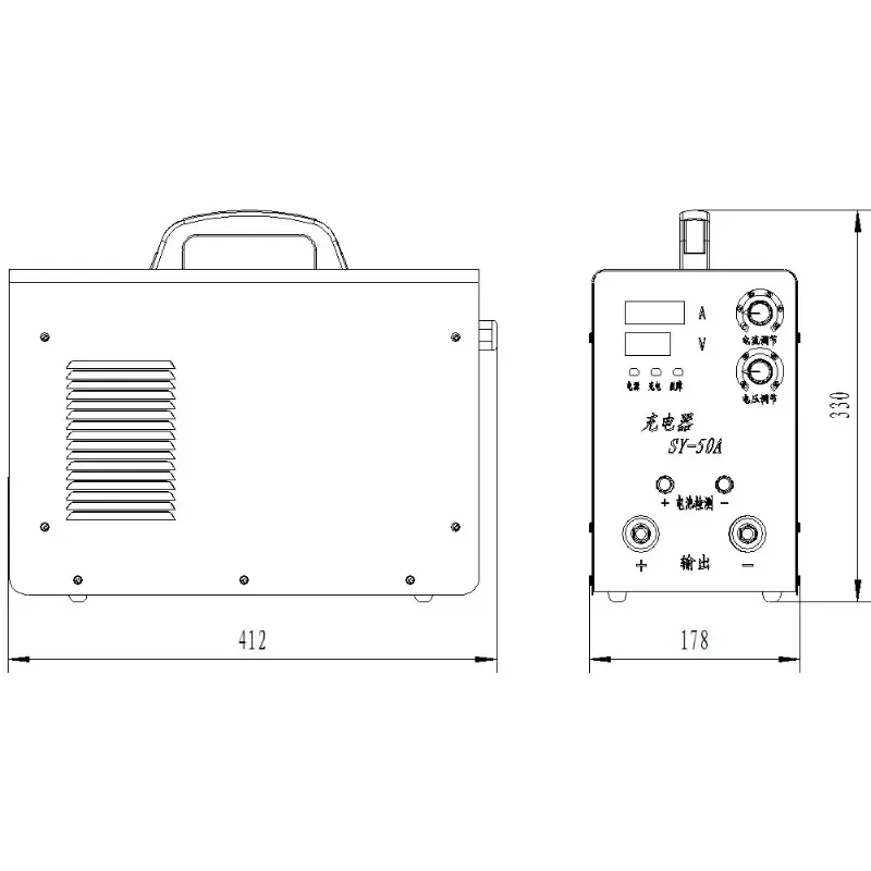 SZGCC Marine Marine  test the Battery Voltage Automatic Battery Charger  DC24V 50A