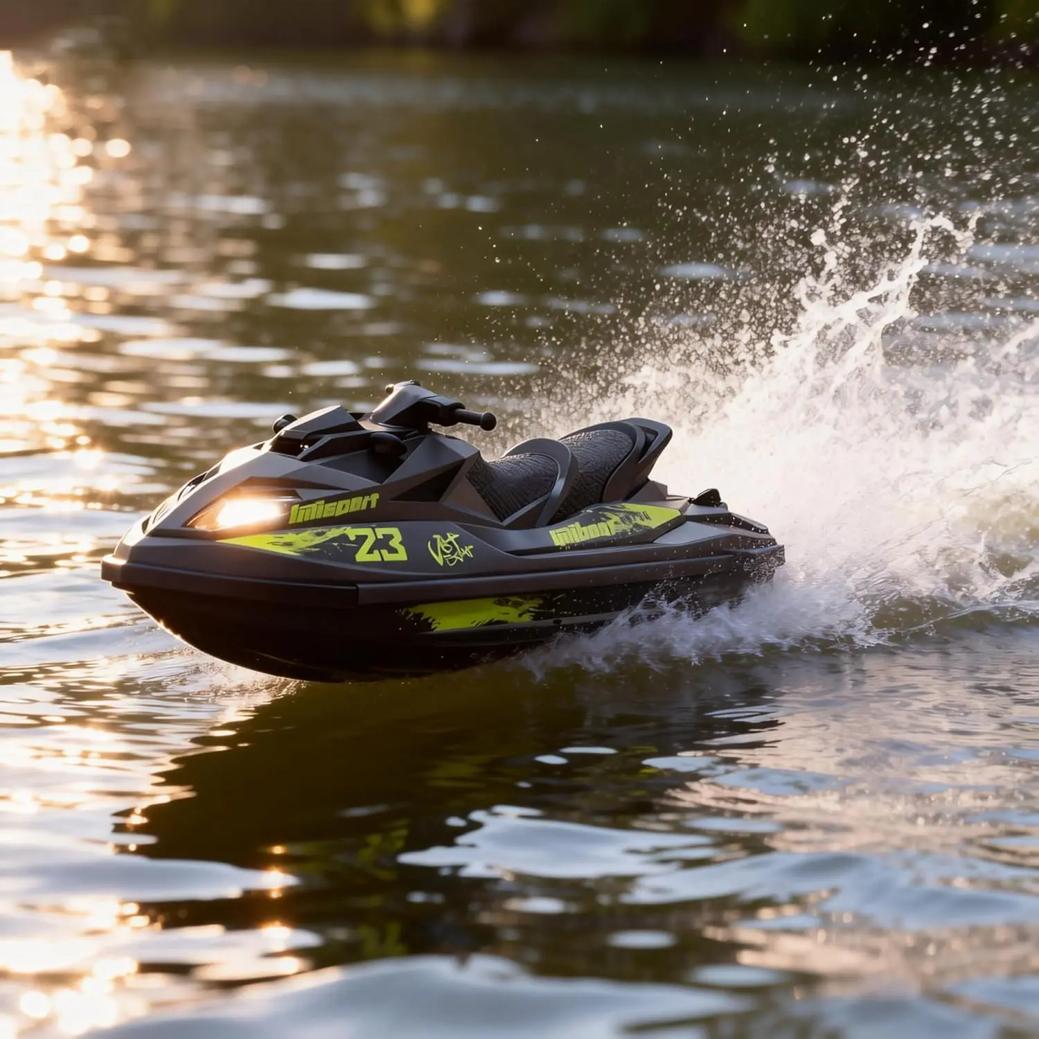 

UDI023 Plus+RC racing jet boat remote control boat motorcycle 25 km/h with LED 7.4V 2000mAh 2-cell battery, suitable for beginne