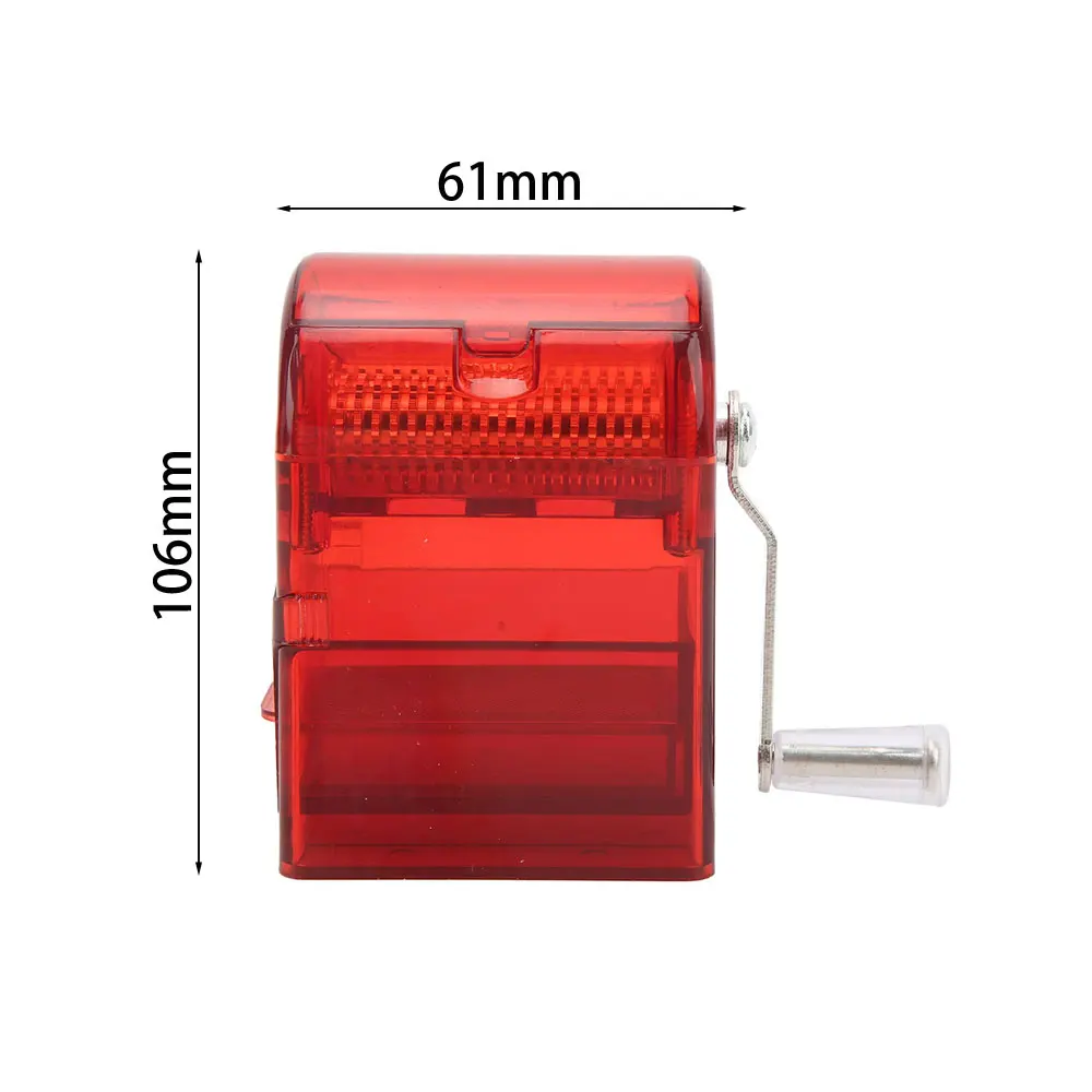 60mm Manual Herbal Grinder Tobacco Smoke Crusher Crank Pollinator Herb Spice Mill Hand Cranked Clear Top with Drawer