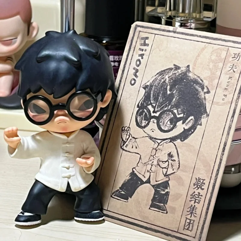 

8cm Hirono X Clot Series Blind Box Trendy Ono Kung Fu Toys Cute Desktop Ornament Decoration Garage Kit Collection Festival Gift
