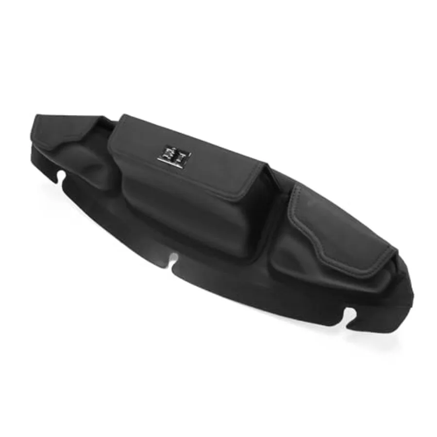 

Touring Motorcycle Windshield Bag Three Pocket Batwing Fairing Pouches Accessories Black Compatible with Electra Glide 14-24/ S