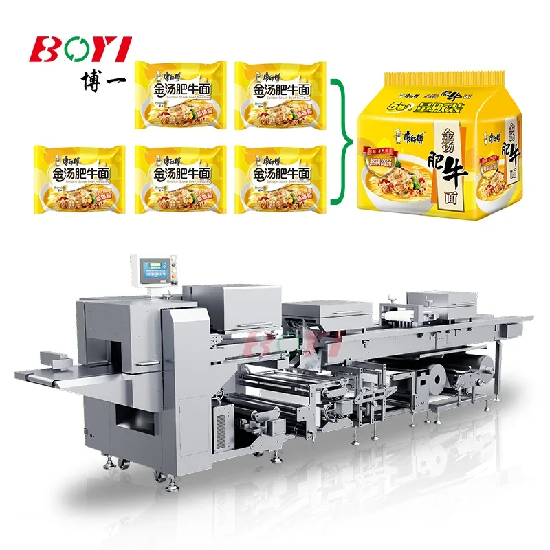 Full Automatic Bucket Chain Wet Noodle Packing Machine Instant Noodle Packaging Machine  Packaging Line