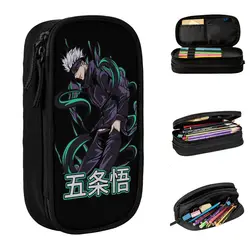 Six Eyes Sorcerer JJK Pencil Case Gojo Satoru Jujutsu Kaisen Pencil Box Pen Holder Big Capacity Bags School Supplies Stationery