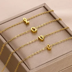 Braccialetto iniziale Color oro A-Z per donna gioielli con catena a mano in acciaio inossidabile braccialetti con lettere dell'alfabeto regalo di moda Pulseira BFF