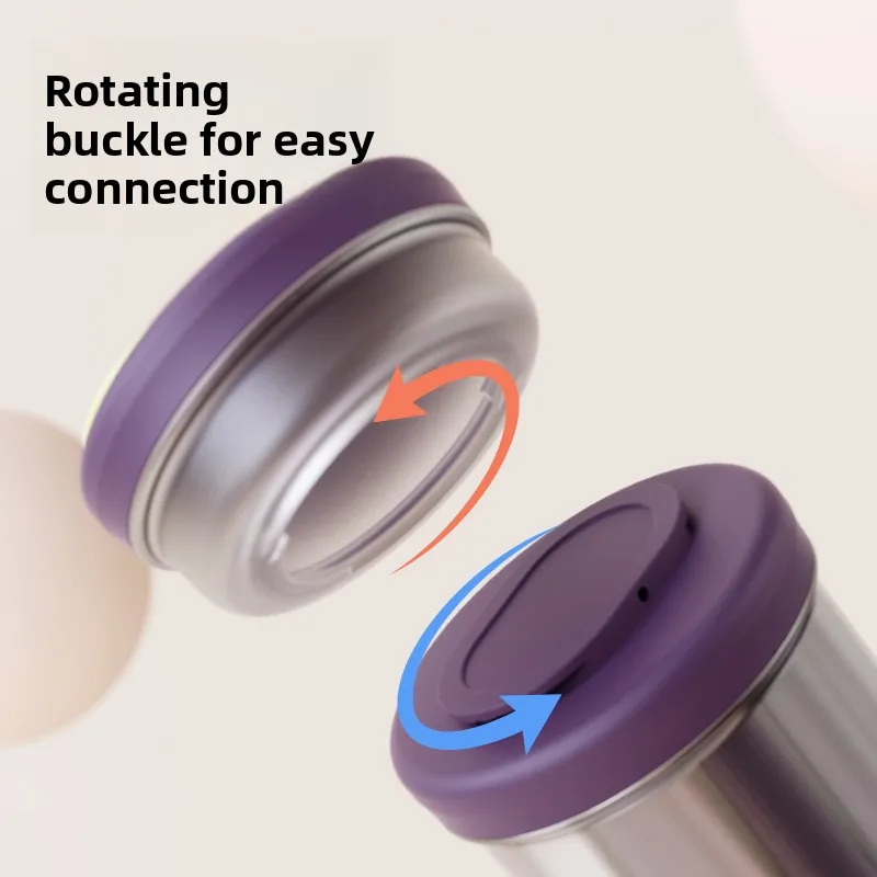 INS Round Plastic Salad Cup, Portable Double-layer with Fork, Multifunctional Breakfast Cup, Microwaveable, Takeaway Fruit Cup view 4