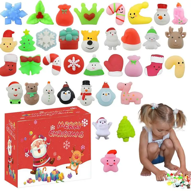 

Advent Calendar 2023 Elasticity Christmas Advent Calendars Mochi Toys Unusual Christmas Themed Mochi Plush Toy Christmas Advent