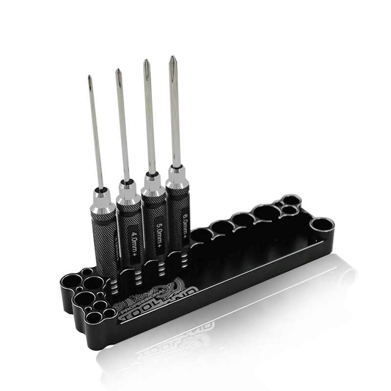 1 Stücke HUDY Professionelle RC Werkzeug Multifunktionswerkzeug buchse halterung Schraubendreher halter Ablage 6061 CNC-Display-ständer