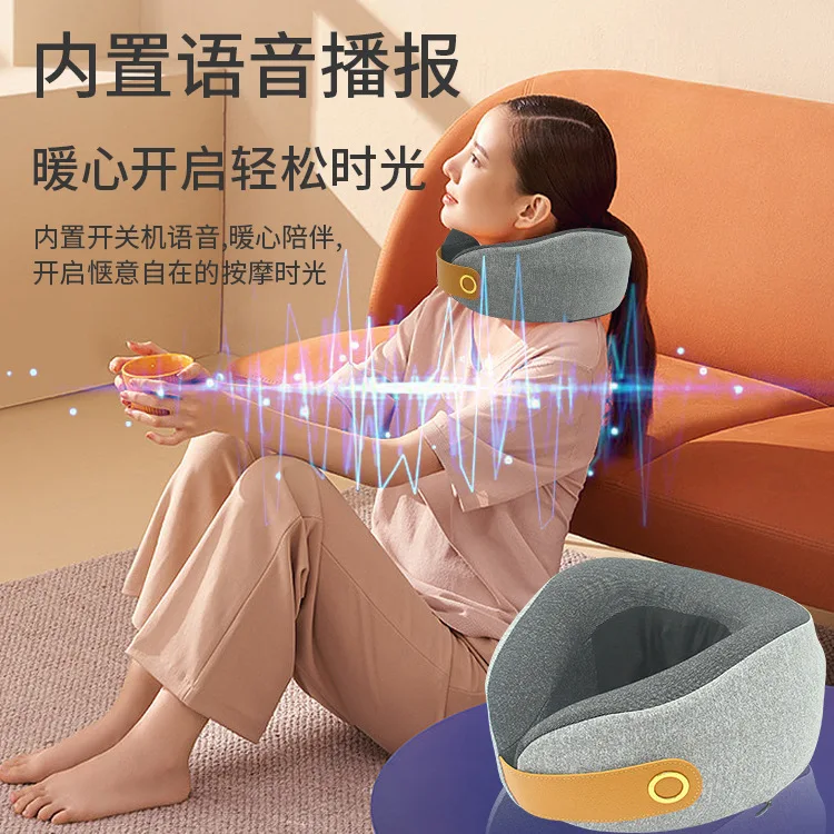 

U-shaped multi-functional massage pillow,household portable neck protection neck massager,electric heating kneading neck massage
