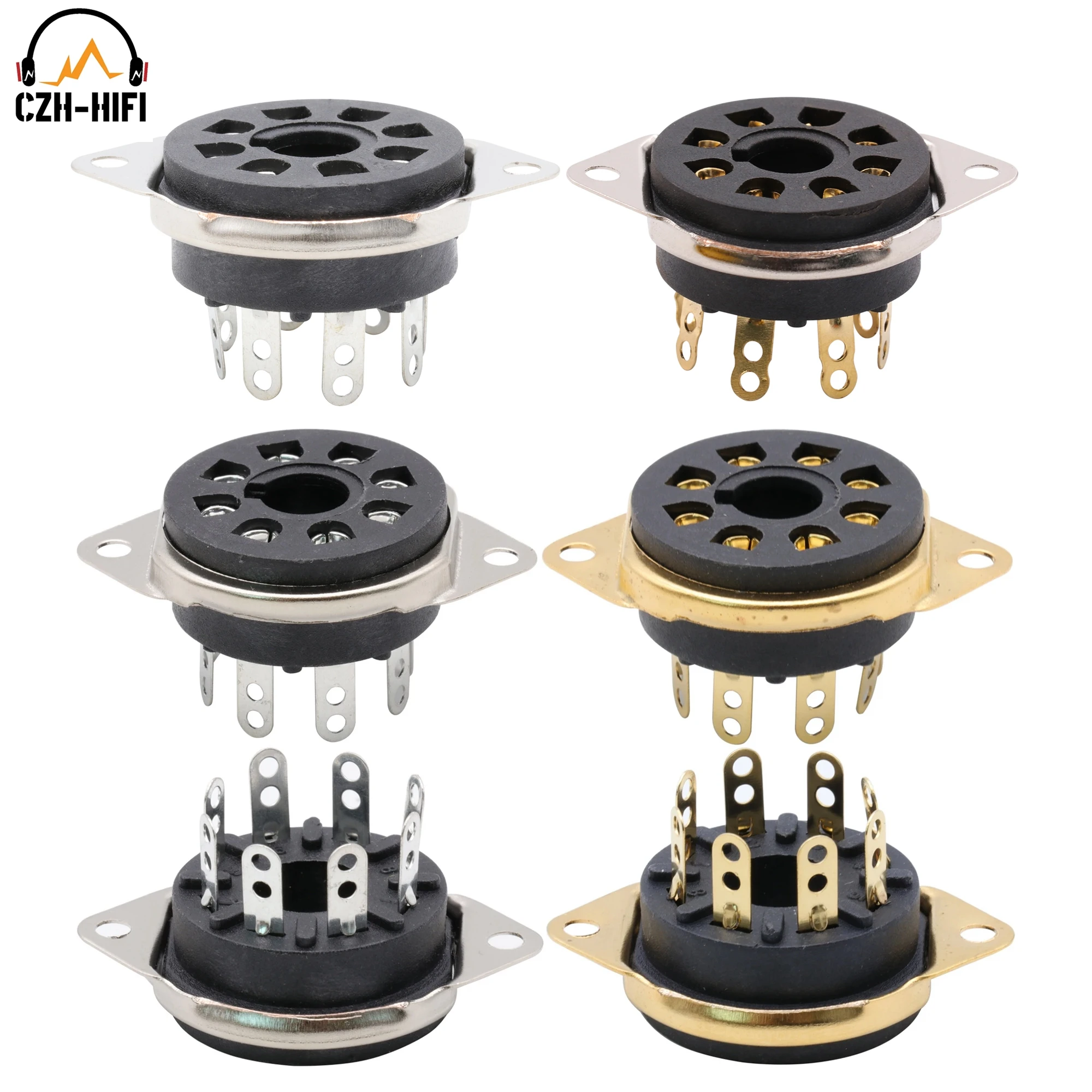 1PC 8PIN K8A Octal TUBE SOCKET BAKELITE VALVE BASE dla EL34 5881 6SL7 5AR4 6CA7 6V6 KT88 Vintage Audio Amplifier DIY