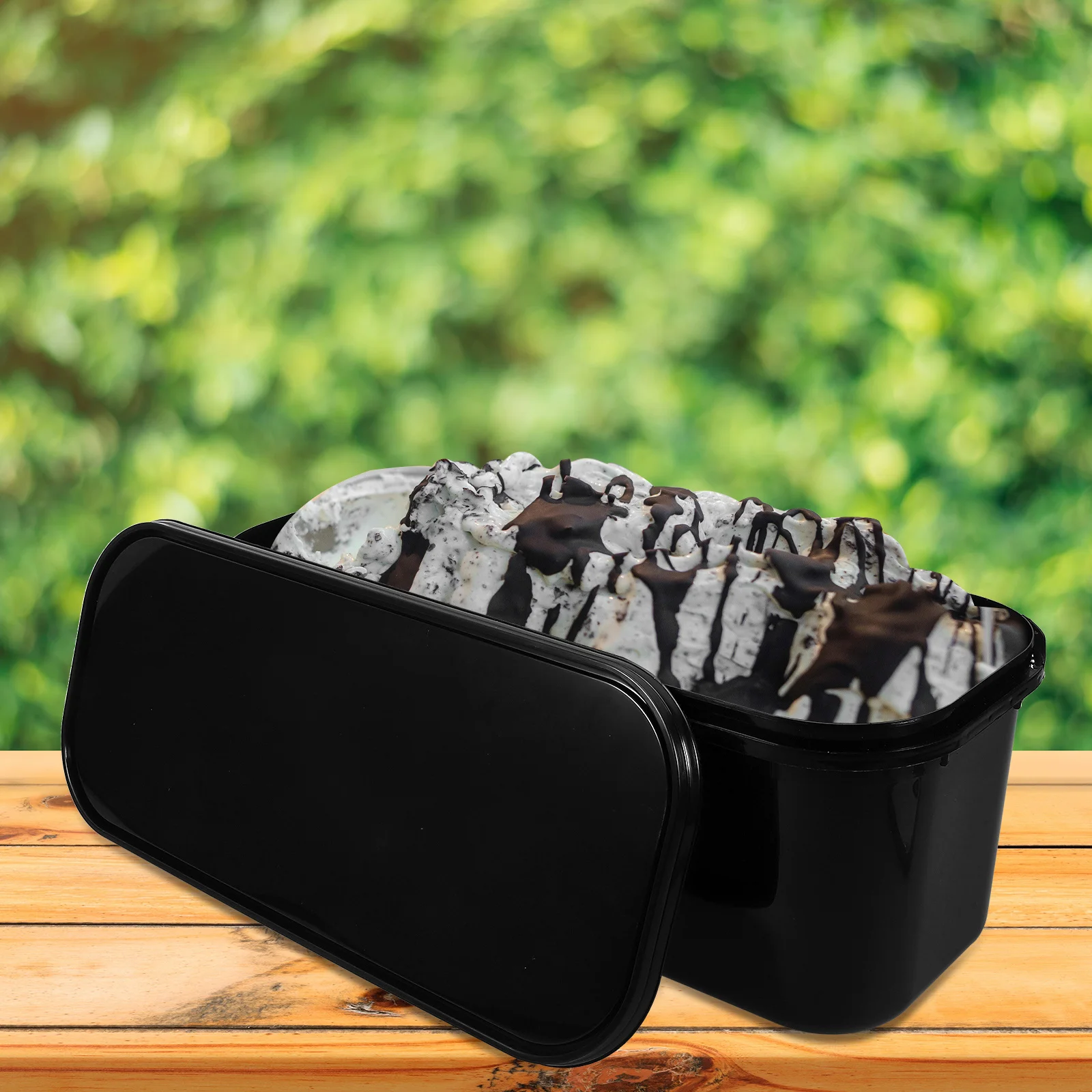 

1pc Ice Cream Bucket Reusable Storage Containers For Freezer Dessert Cup Yogurt Holder Food Buckets With Lids Multifunctional