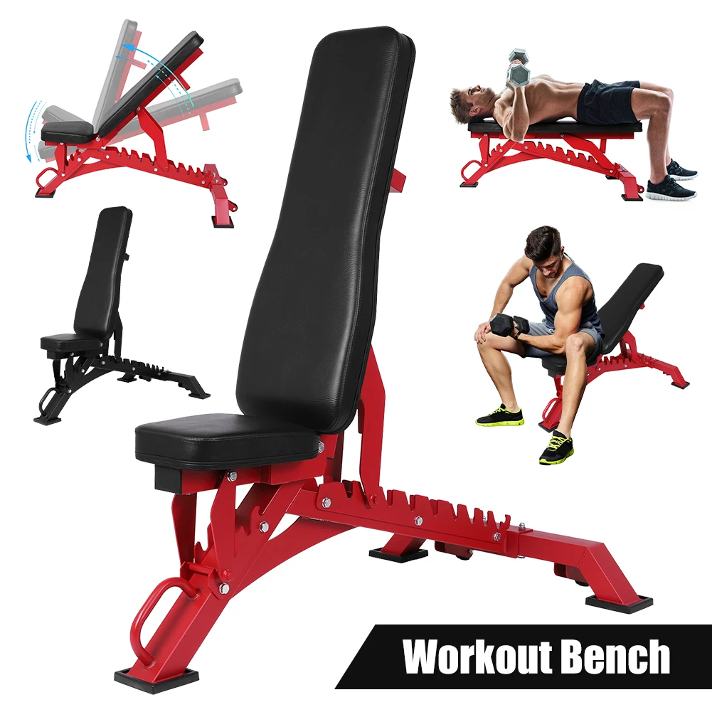 

Регулируемая скамья для жима с нагрузкой до 1300 фунтов, скамья для приседаний для домашнего спортзала, для силовых тренировок и упражнений на жим лежа