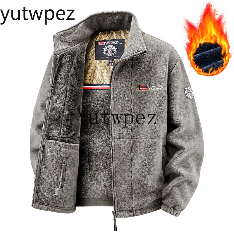 Climbing Winter Polar Fleece Men Thermal Fleece Tactical Sports Coat Militar Softshell Running Hiking Outdoor Army Heated Jacket