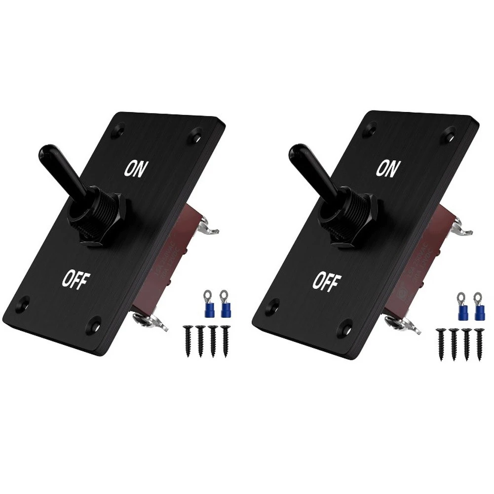 12V 30A Single Pole Double Throw For Toggle Switch with Mounting Panel for Boats for rvs Motorcycles and Off Highway Vehicles